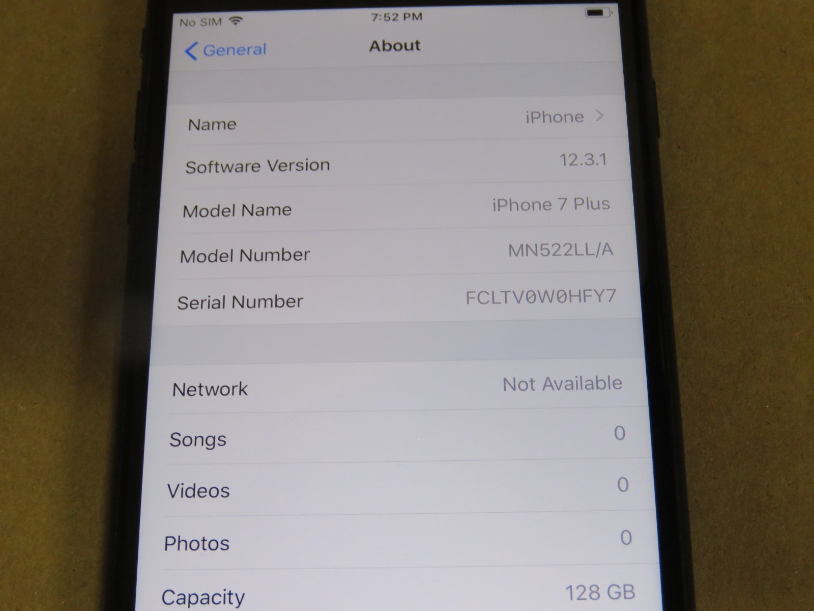 Apple iPhone 7 Plus 128GB Matte Black Factory Unlocked iOS 14.6 – CAMERA DAMAGE!