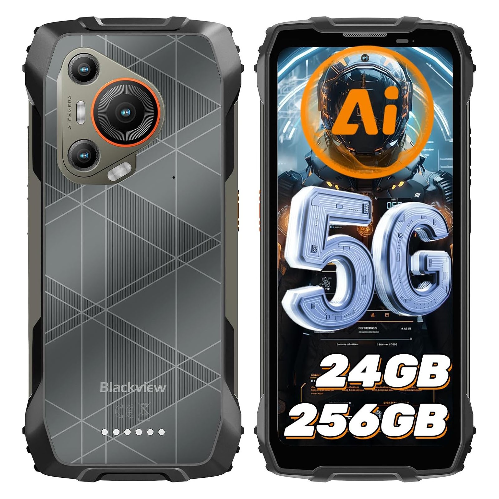 Blackview BL7000 AI 5G Rugged Smartphone 24GB+256GB 6.78″ 120Hz Android 15 NFC