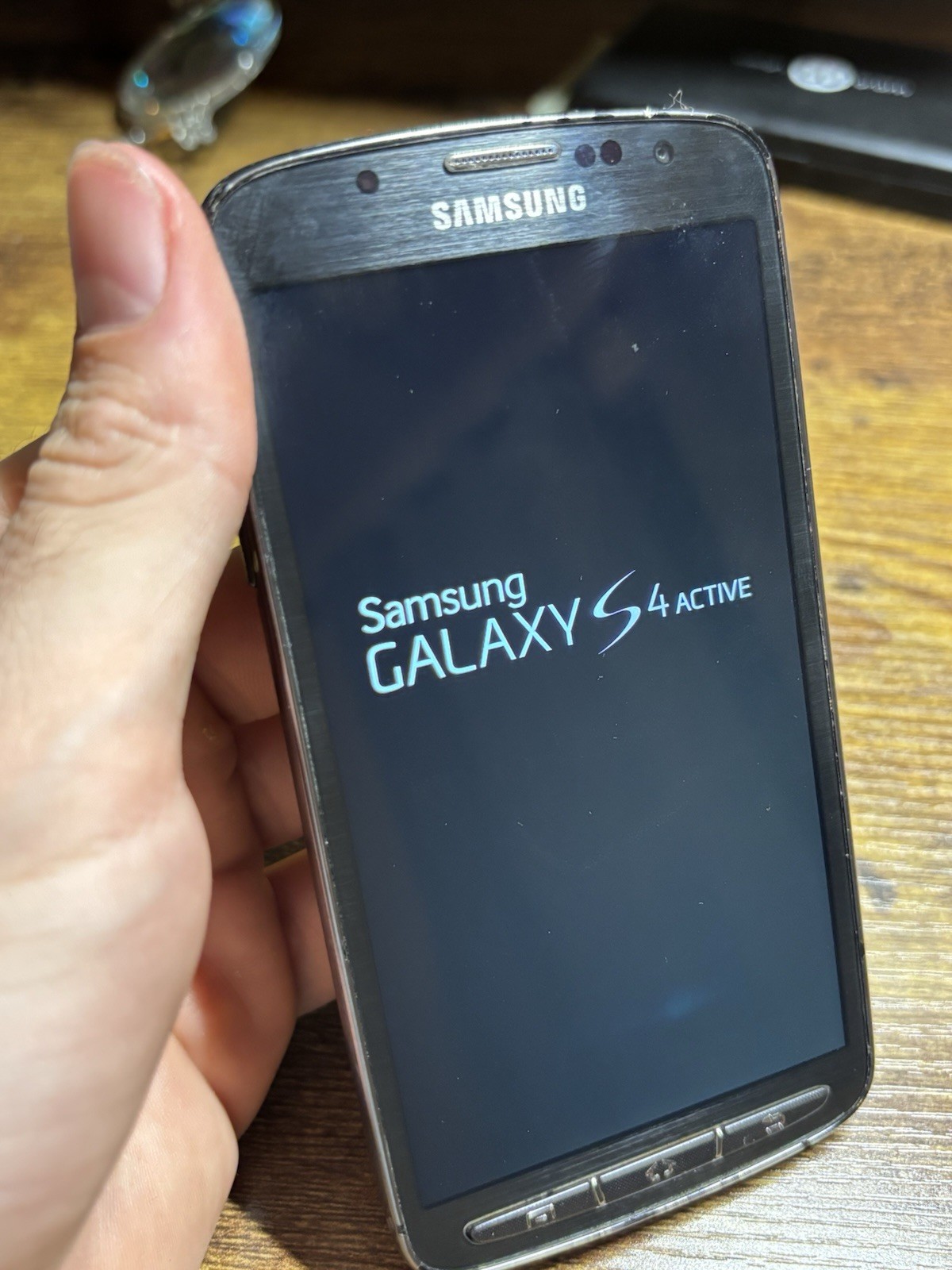 Samsung Galaxy S4 ACTIVE, Unlocked, Unknown GB Or Carrier. Sticky Rubber Parts