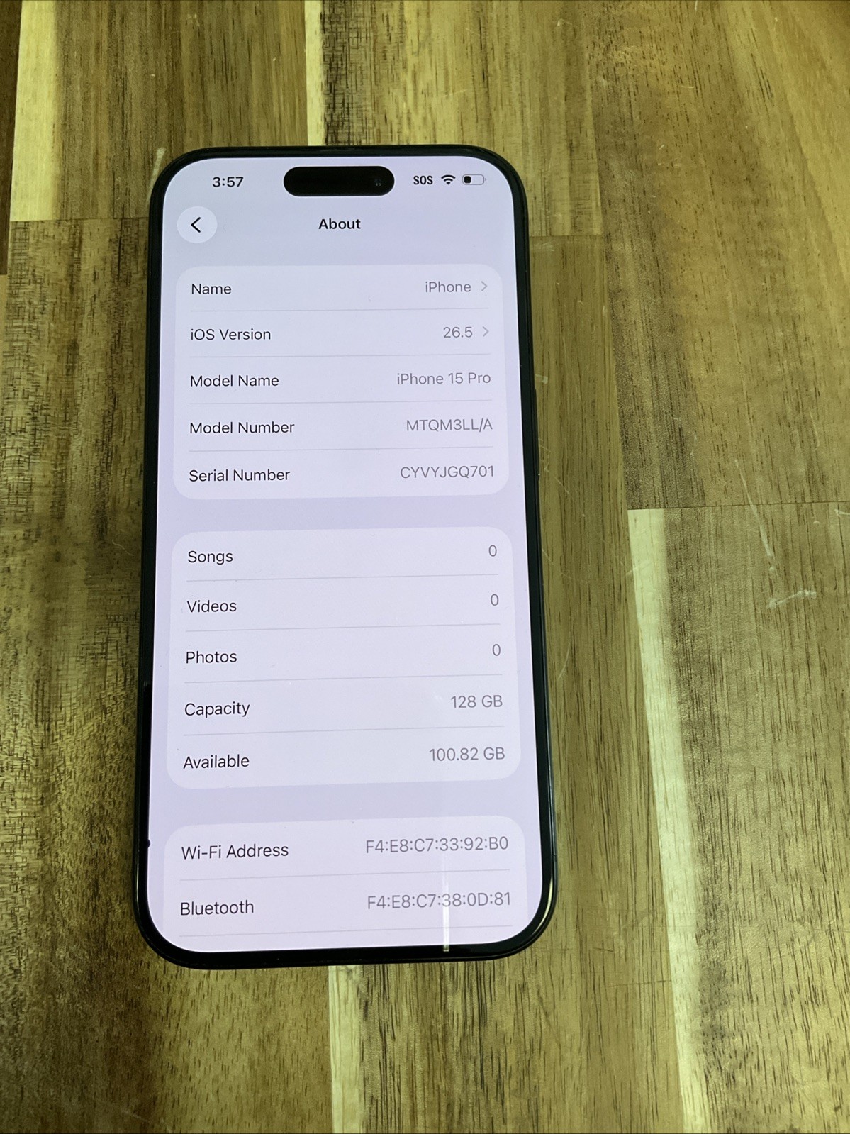 Apple Iphone 15 pro 128GB unlocked Read Description