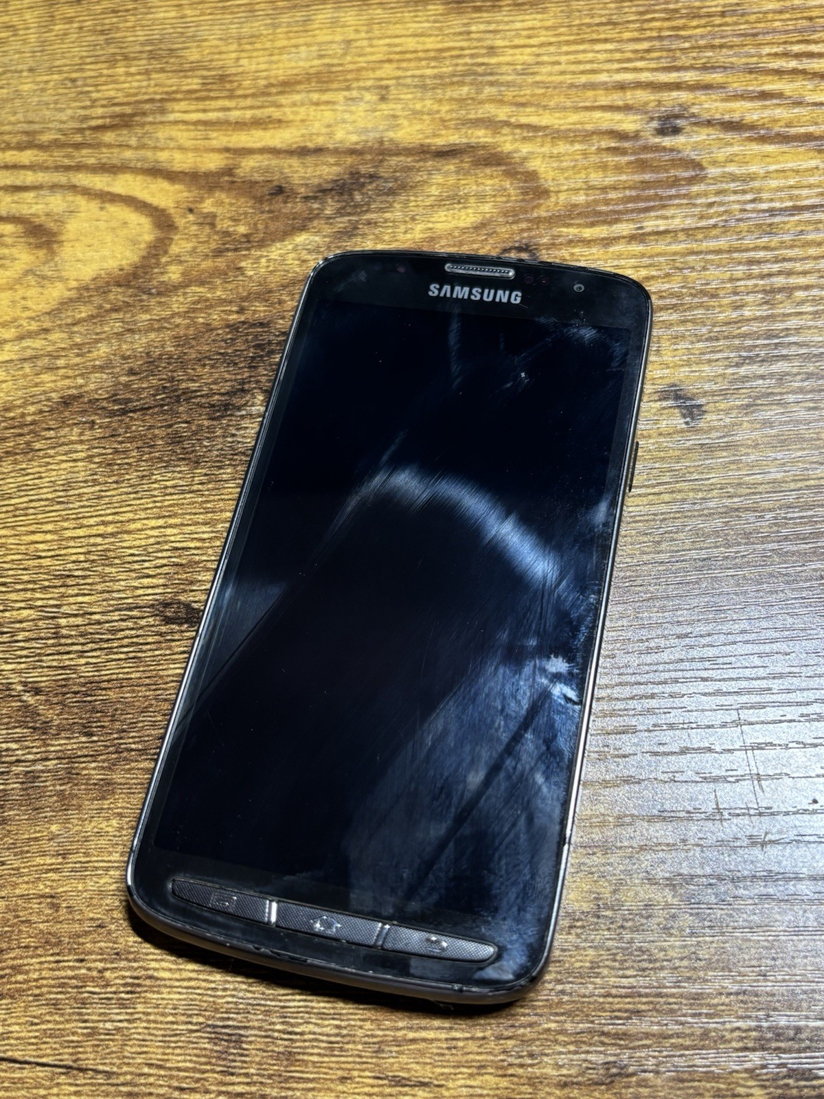 Samsung Galaxy S4 ACTIVE, Unlocked, Unknown GB Or Carrier. Sticky Rubber Parts