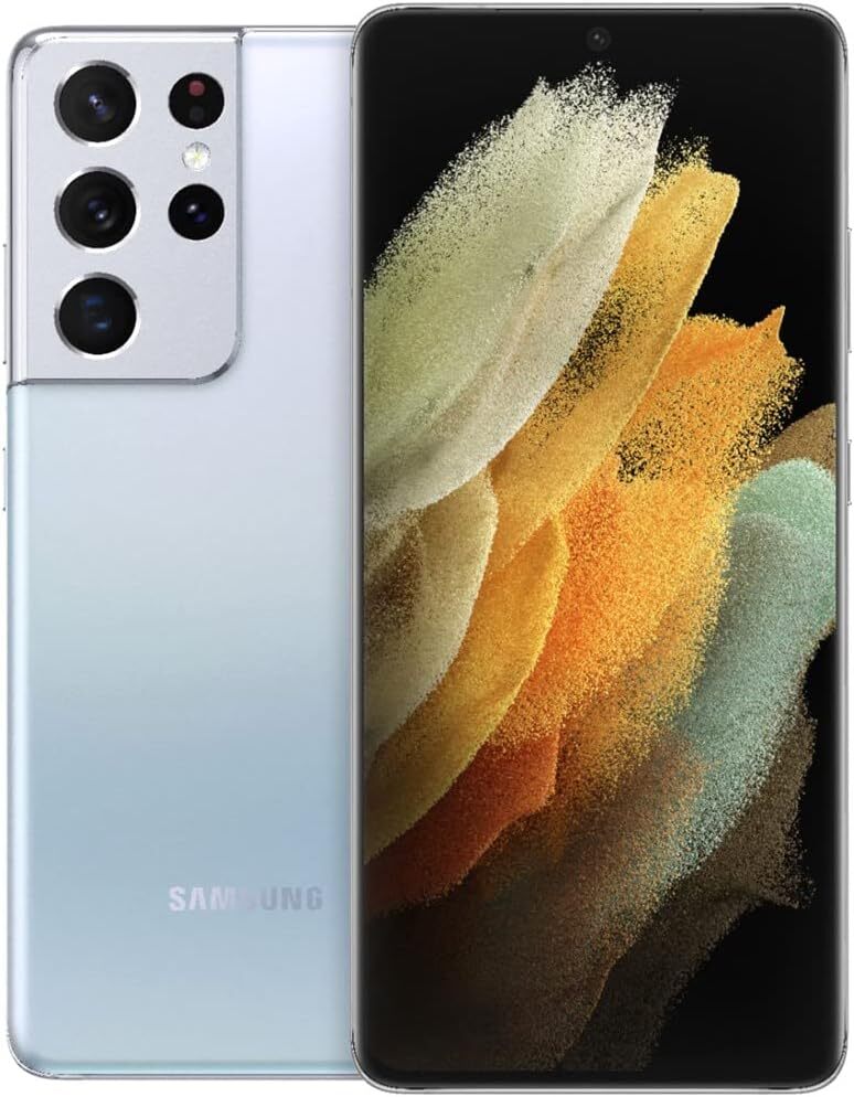 (VERIZON) Samsung Galaxy S21 Ultra 5G SM-G998U 128GB Silver 6.8» – Excellent