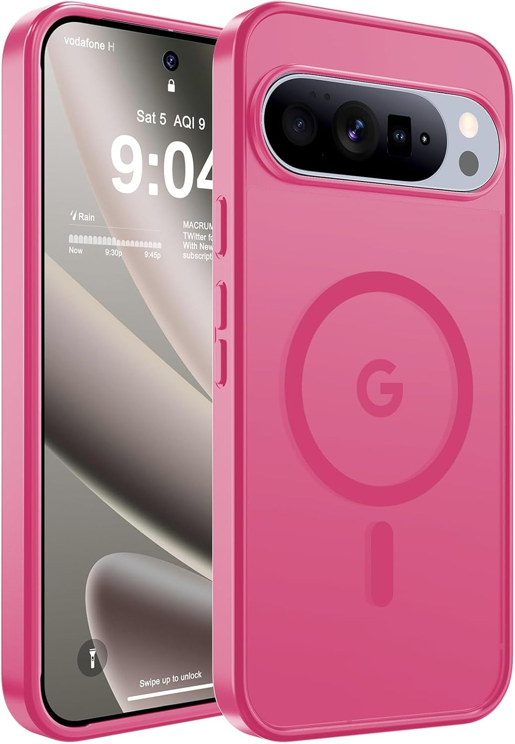Magnetic Matte Case for Google Pixel 10/10 Pro 6.3-Inch Slim Translucent Hot Pin