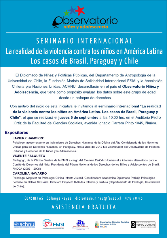 Seminario Analizará Violencia contra Niños y Niñas en Latinoamérica
