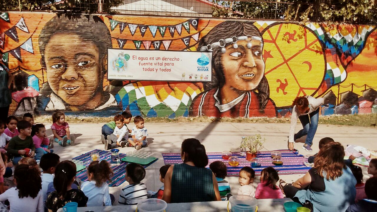 El Jardín Infantil Areli, de la Corporación La Caleta, celebró el día del agua.