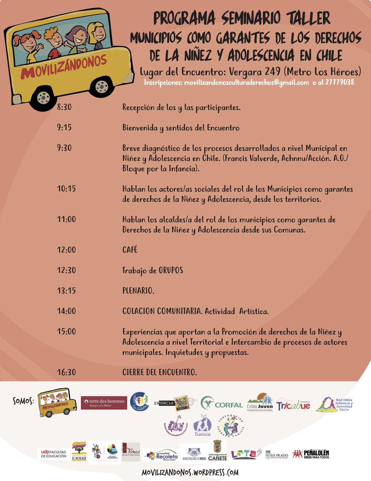 Programa Seminario-Taller: “Municipios en su rol de garantes de los derechos de la niñez y adolescencia en Chile”.