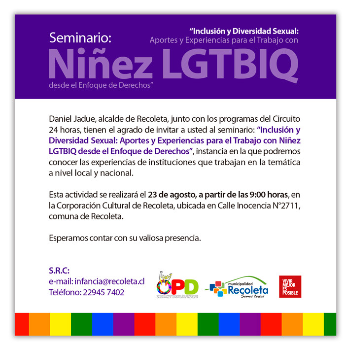 Seminario de niñez LGBTIQ desde un Enfoque de Derecho.