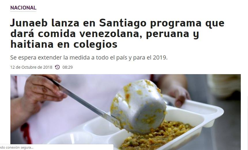 «Menú Migrante» de la JUNAEB, una idea que fue propuesta por el consejo asesor de NNJ de Recoleta.