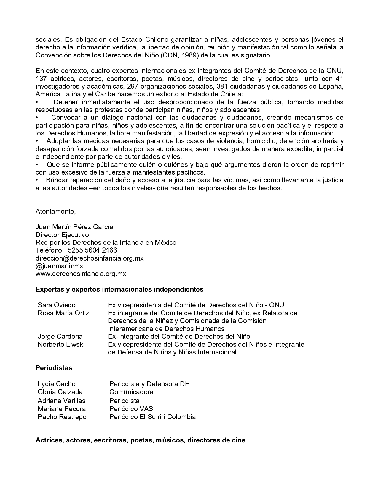 CHILE Personalidades y Organizaciones exigen diálogo nacional y protección de niñas niños 30oct19_page-0002